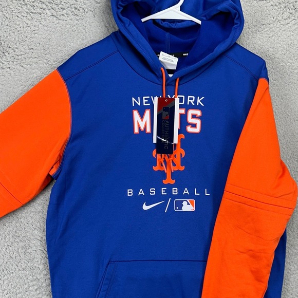Nike Other - New York Mets Baseball Mens Hoodie Sweatshirt Medium Blue Therma Fit Nike NEW